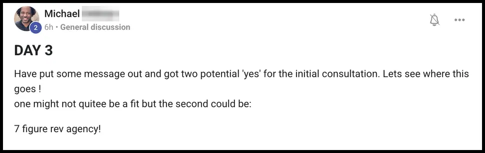Vibe Consultant member post