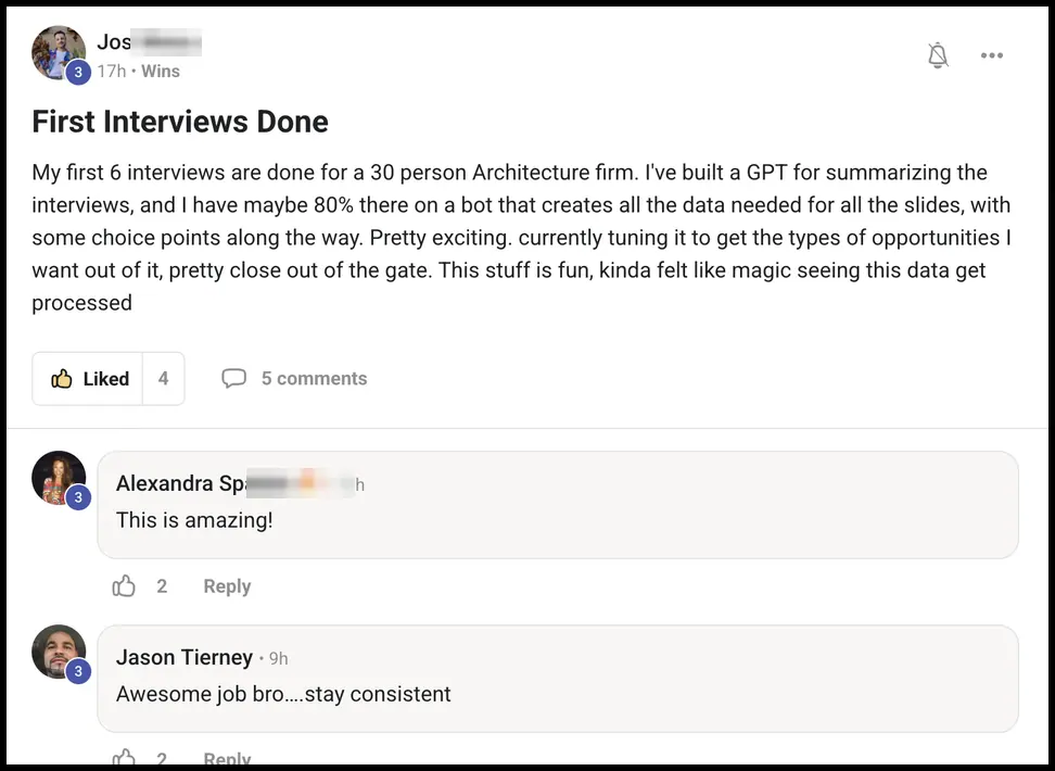 Vibe Consultant member post