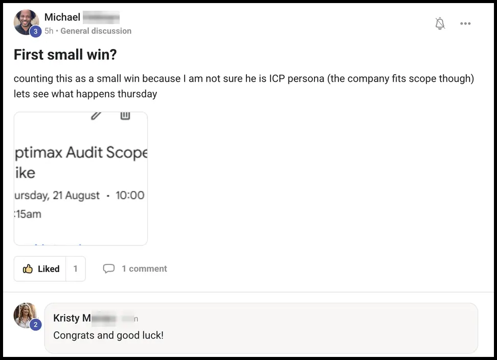 Vibe Consultant member post