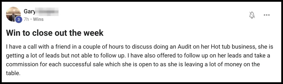 Vibe Consultant member post