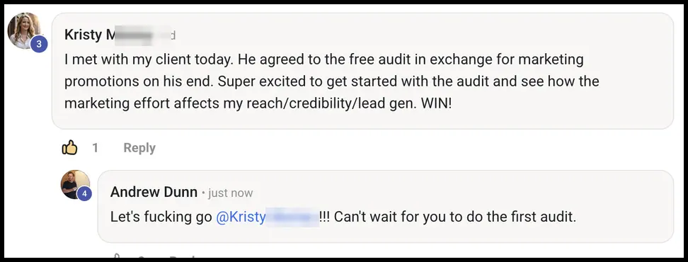 Vibe Consultant member post