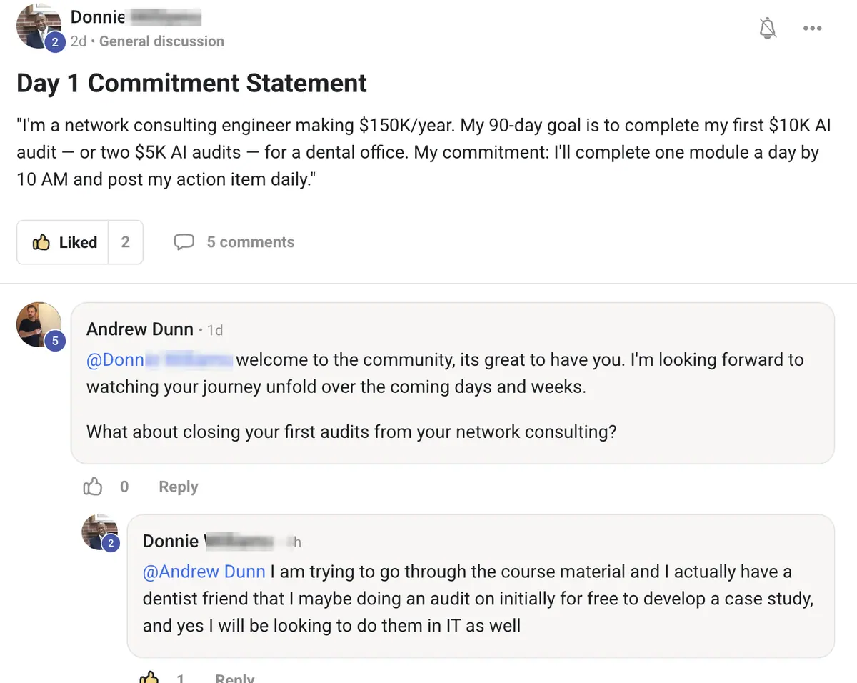 Vibe Consultant member post