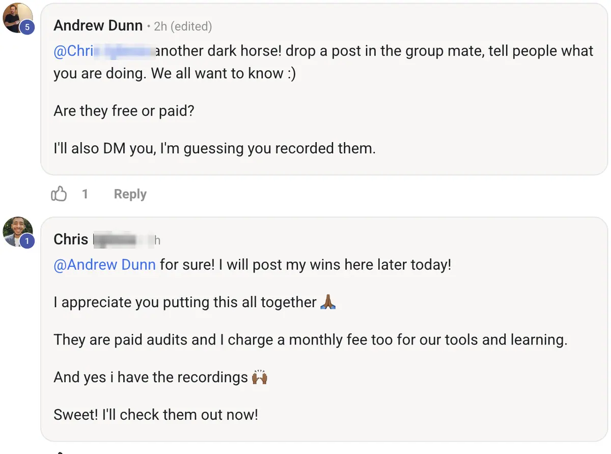 Vibe Consultant member post