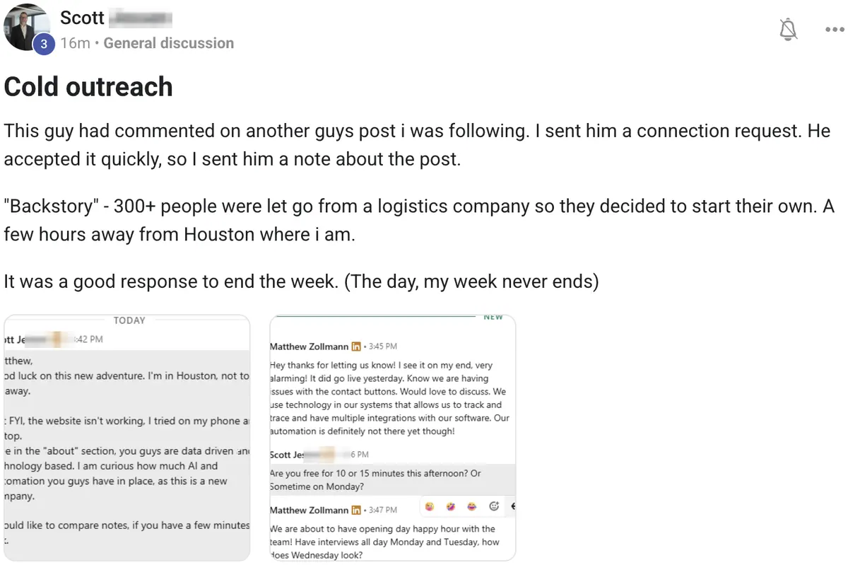 Vibe Consultant member post