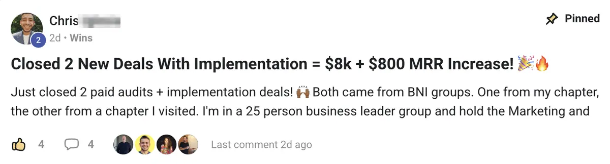 Vibe Consultant member post
