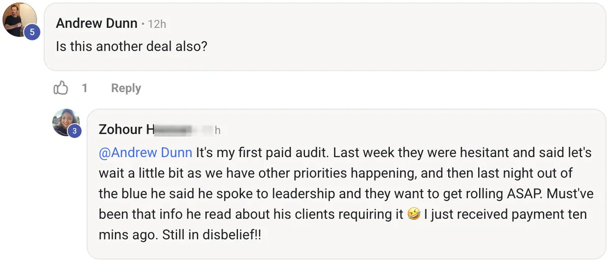 Vibe Consultant member post