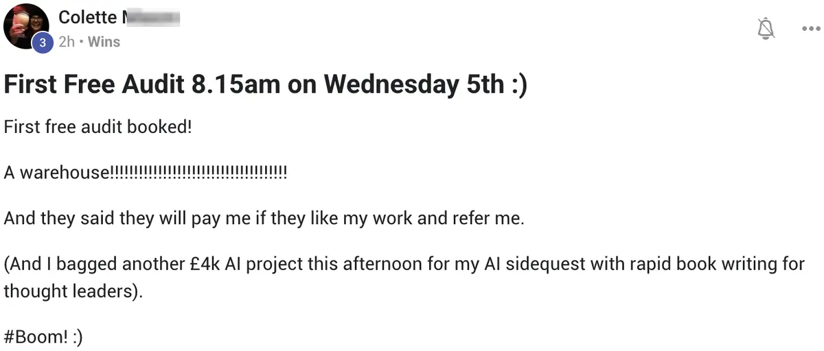Vibe Consultant member post