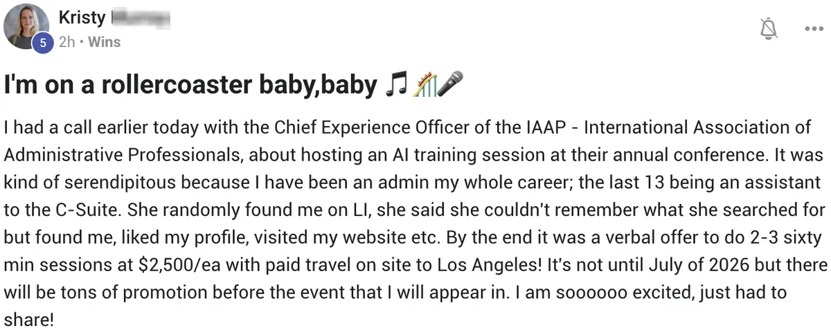 Vibe Consultant member post