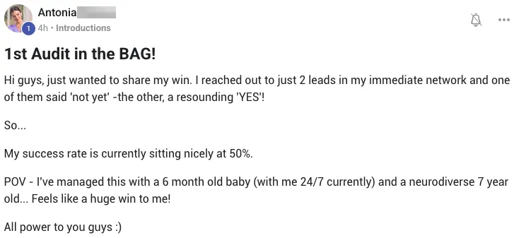 Vibe Consultant member post