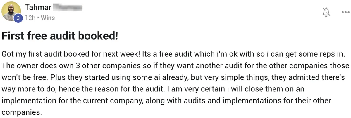 Vibe Consultant member post
