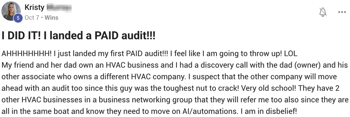 Vibe Consultant member post
