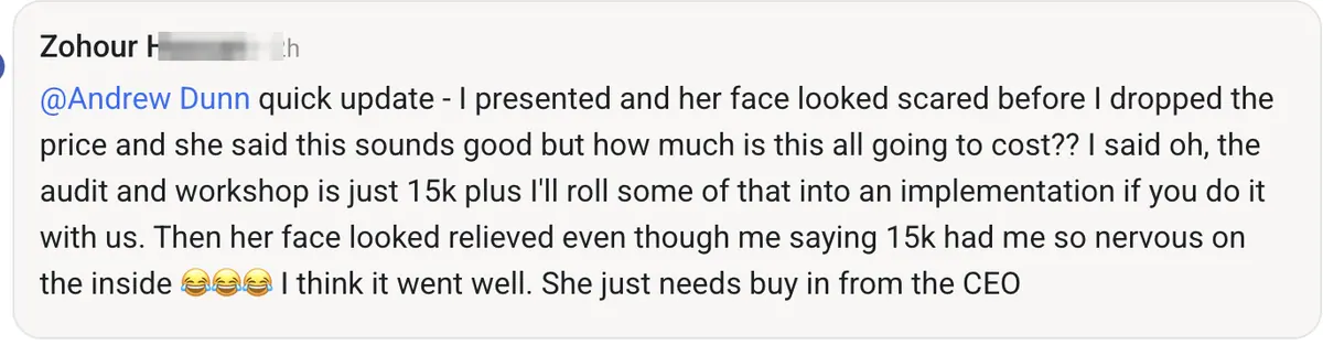 Vibe Consultant member post
