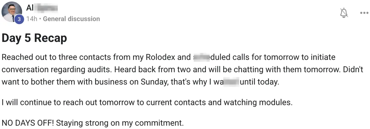 Vibe Consultant member post