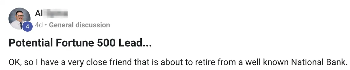 Vibe Consultant member post