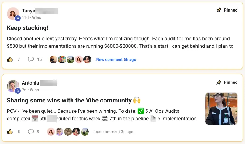 Vibe Consultant member post